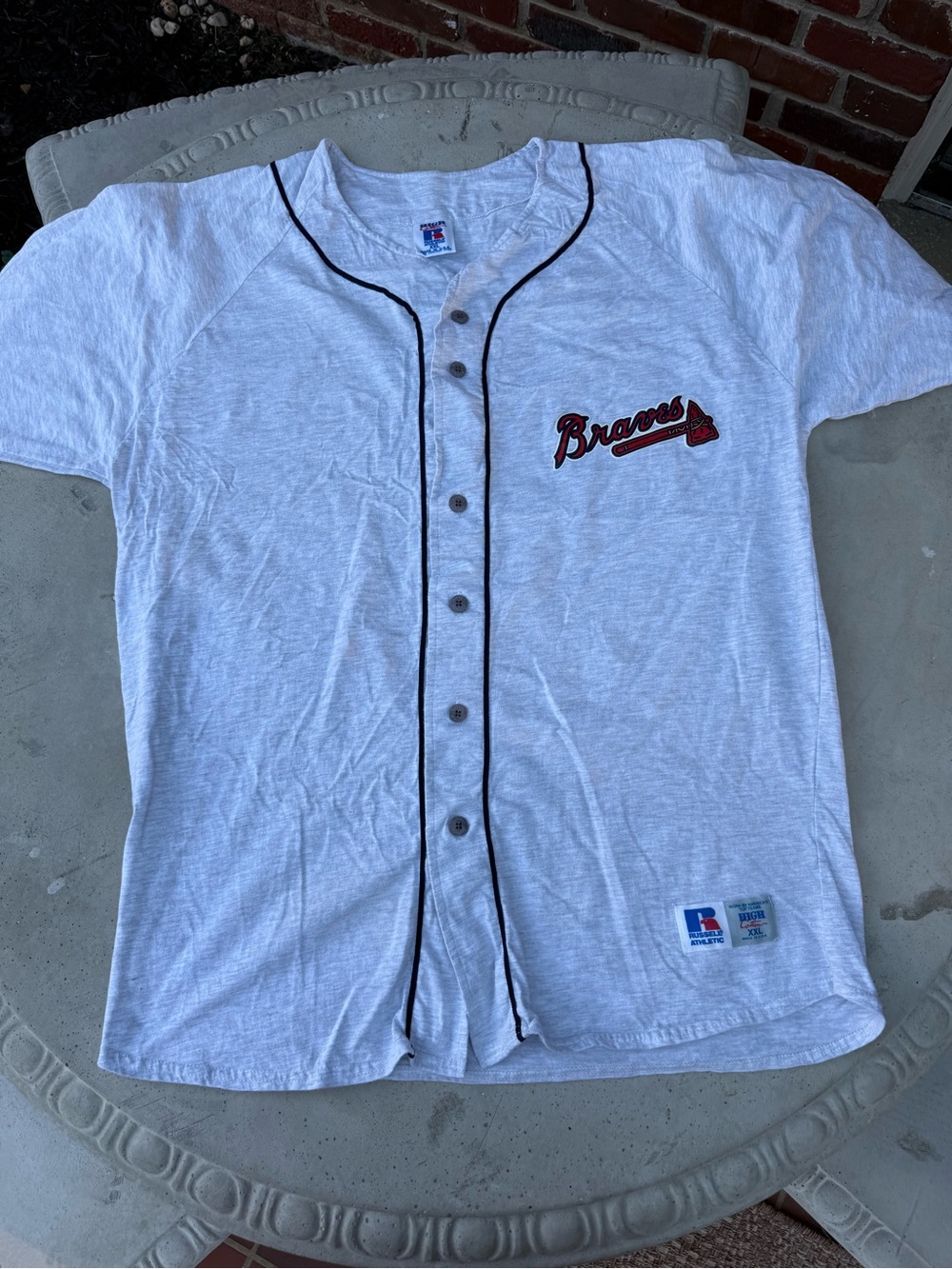 Vintage Russell Athletic Atlanta Braves Button-Up Baseball Jersey